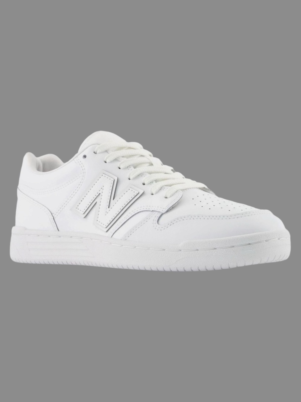 New Balance 480 Men’s White Leather Court Sneakers Casual Lace-Up Shoes Size 8.5